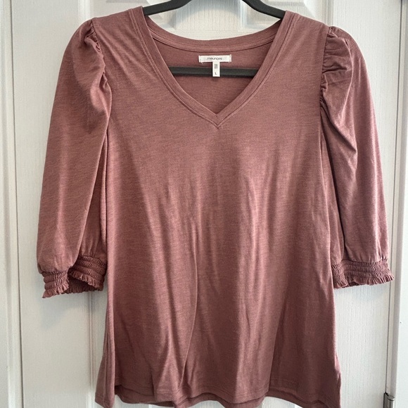 Maurice’s Dusty Mauve bubble sleeve top - Picture 2 of 4